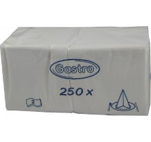 Servítky 24x24cm biele 2 vrstvové (250 ks)
