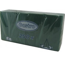 Servítky 33x33cm zelené 2 vrstvové -250ks