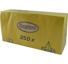 Servítky 33x33cm žlté 2 vrstvové -250ks