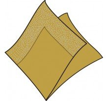 Obrúsky 3 vrstvé 33x33cm zlaté 20ks