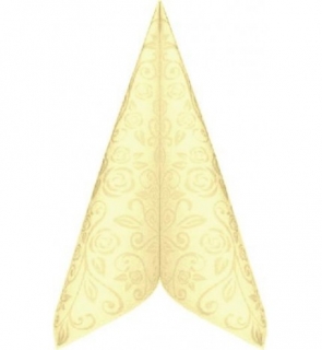 Obrúsky PREMIUM 40x40cm s dekorom krémové /50ks